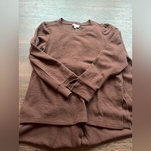 Cozy Brown Women's Knit Set